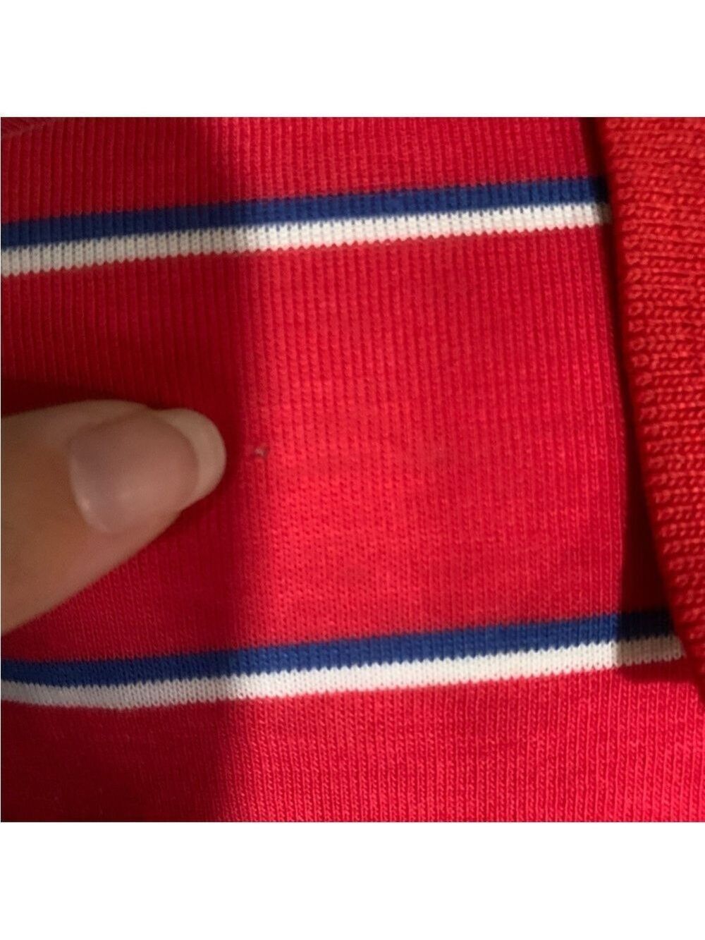 ❤️Vintage 90’s Koret red and blue striped polo with collar - Picture 3 of 7